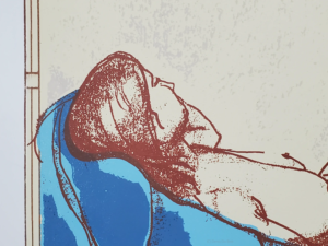 "Warm" - close-up of the woman's face and shoulders.