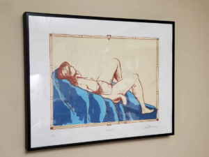 "Warm" print in 11x14 frame without matte.