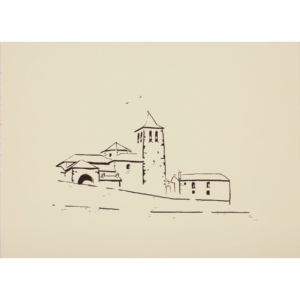 serigraph of iglesia san salvador spain by Denis Du Bois