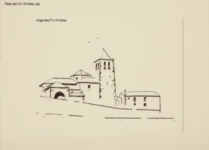 serigraph of iglesia san salvador spain